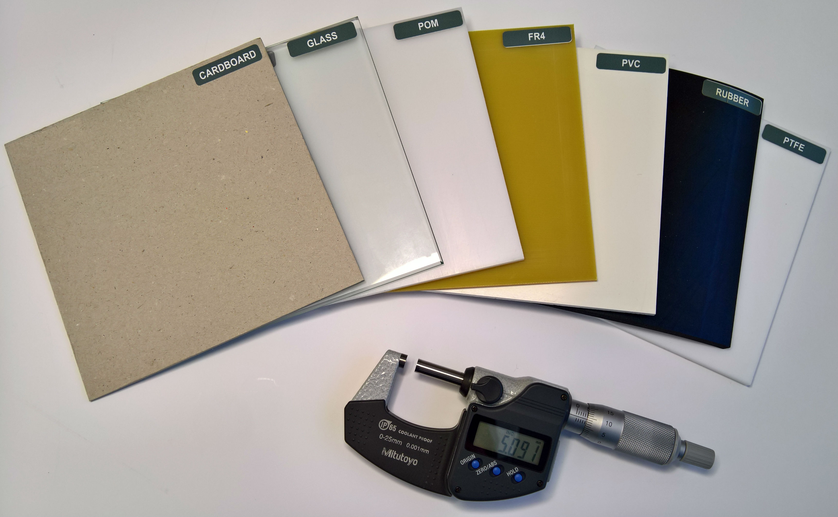 Some examples materials that can be characterized